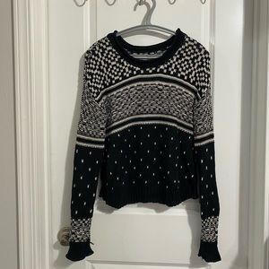 L.A. Hearts Knit Sweater Black and White